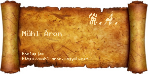 Mühl Áron névjegykártya