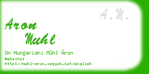 aron muhl business card